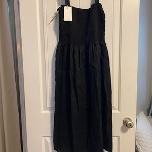 Wilfred Black Smocked Dress